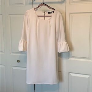 Nina Leonard Puff Sleeve Dress